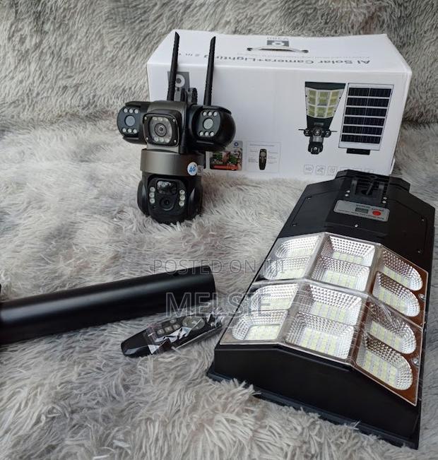 Ai Human Tracking Ai Solar Camera 2 in 1 Solar Street Security Light
