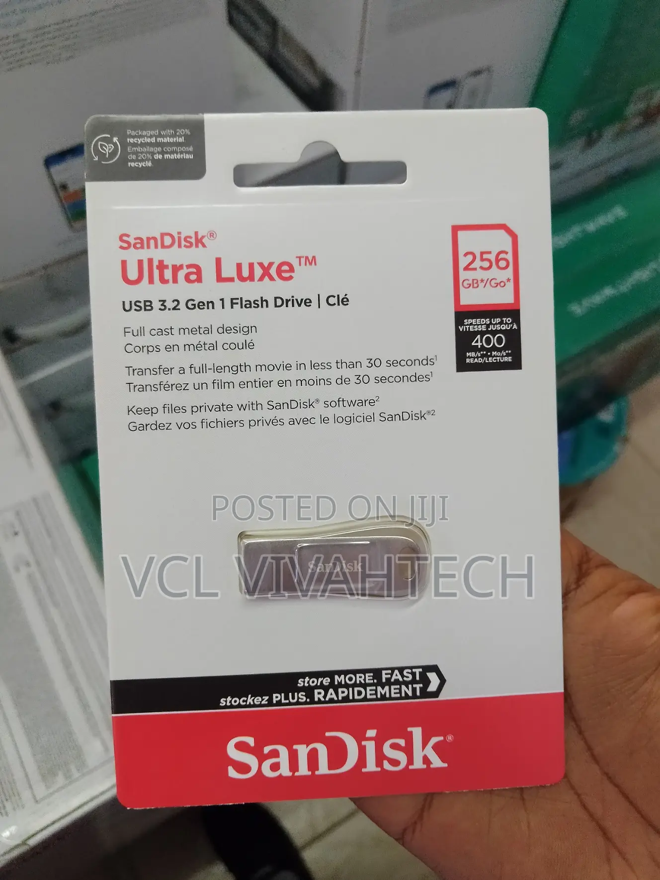 Sandisk Ultra Luxe Usb 3.2256gb Flash Drive