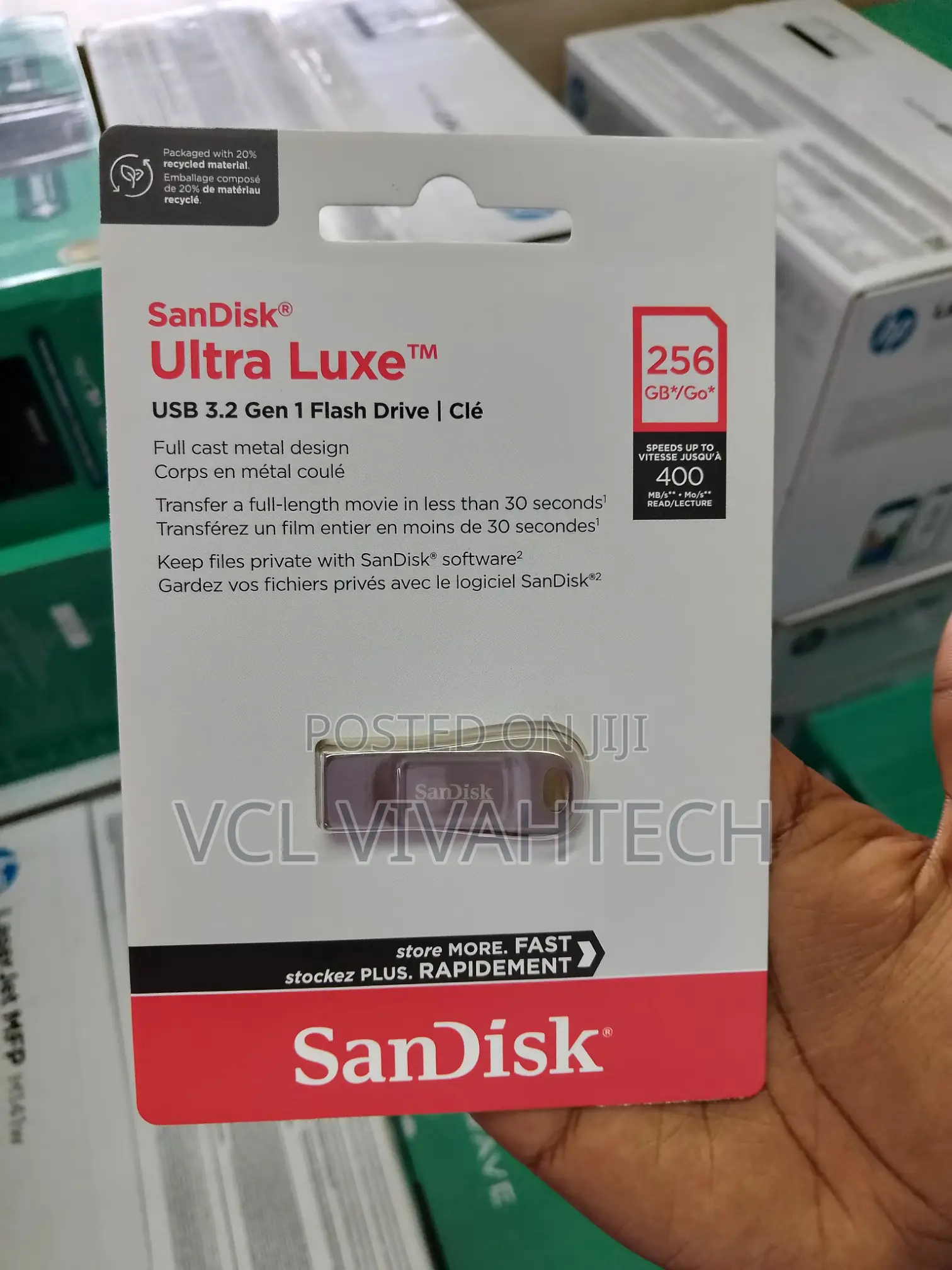 Sandisk Ultra Luxe Usb 3.2 256gb Flash (400 Mbps)