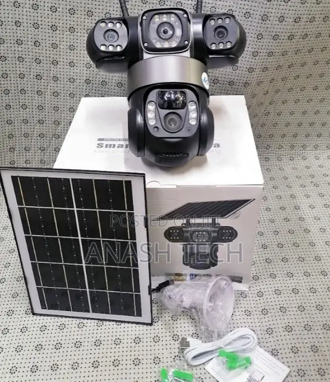 4g Smart Triple Lens Solar CCTV PTZ Camera With Full 360° View