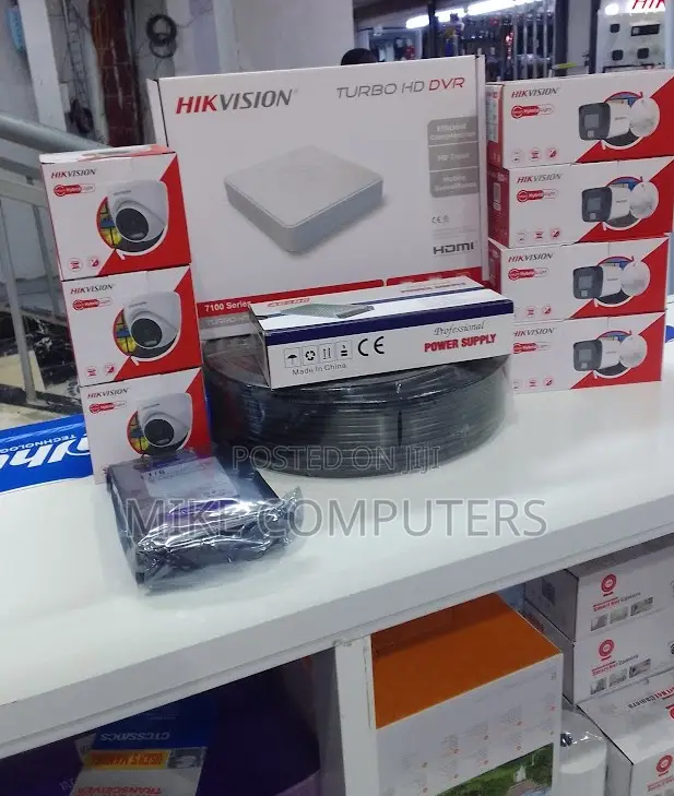Hikvision Smart Hybrid Colored CCTV Surveillance 4 Cameras