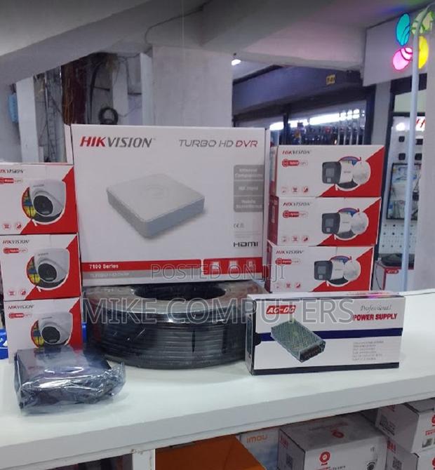 Hikvision 4 Channel 2mp Cameras Coax Colorvu CCTV Kit