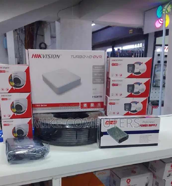 Hikvision 4 Channel 2mp Cameras Coax Colorvu CCTV Kit