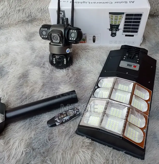 Solar Streetlights V380 2in1 V380 Solar Street Light With CCTV Camera