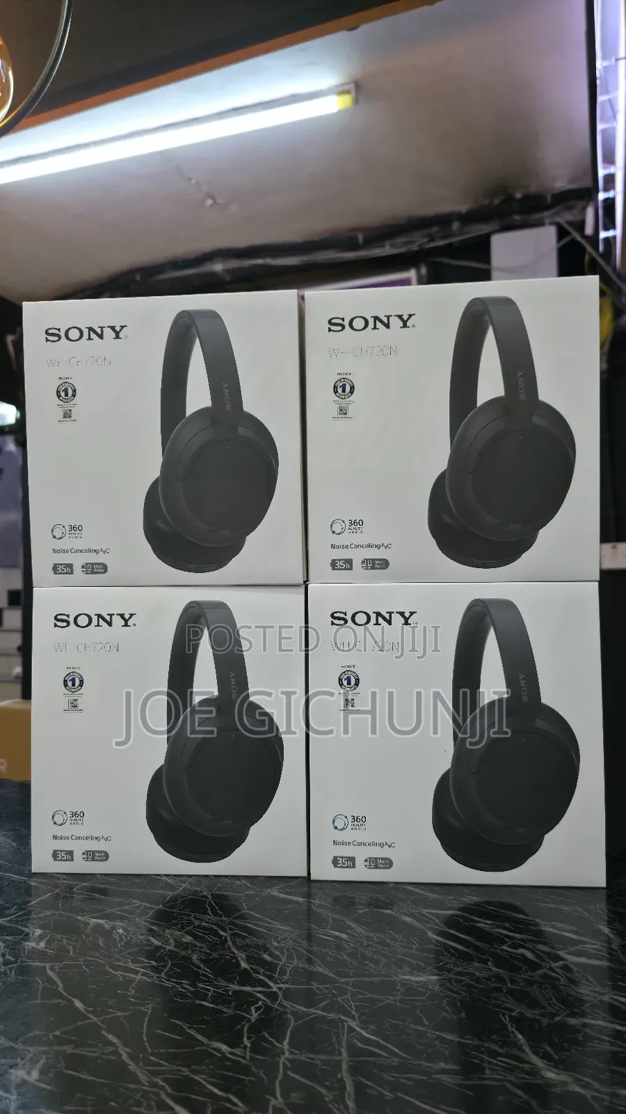 Sony Wh-Ch720n Wireless Over-Ear Noise-Canceling Headphones (Black)