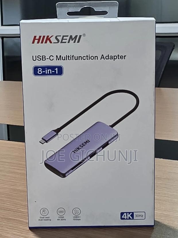 Hiksemi – 8-in-1 Type-C Multifunctional Hub Hs-Hub-Ds8