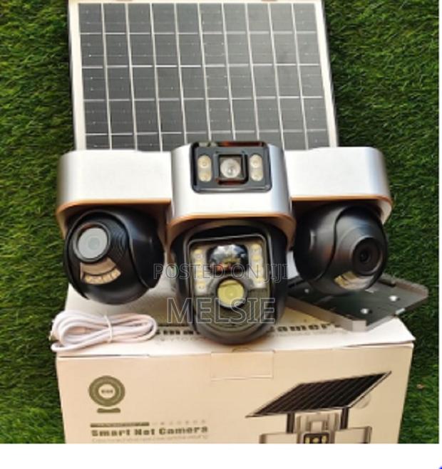 Triple Lens 4g Solar PTZ Rotating Camera 4g - No Wi-Fi Needed