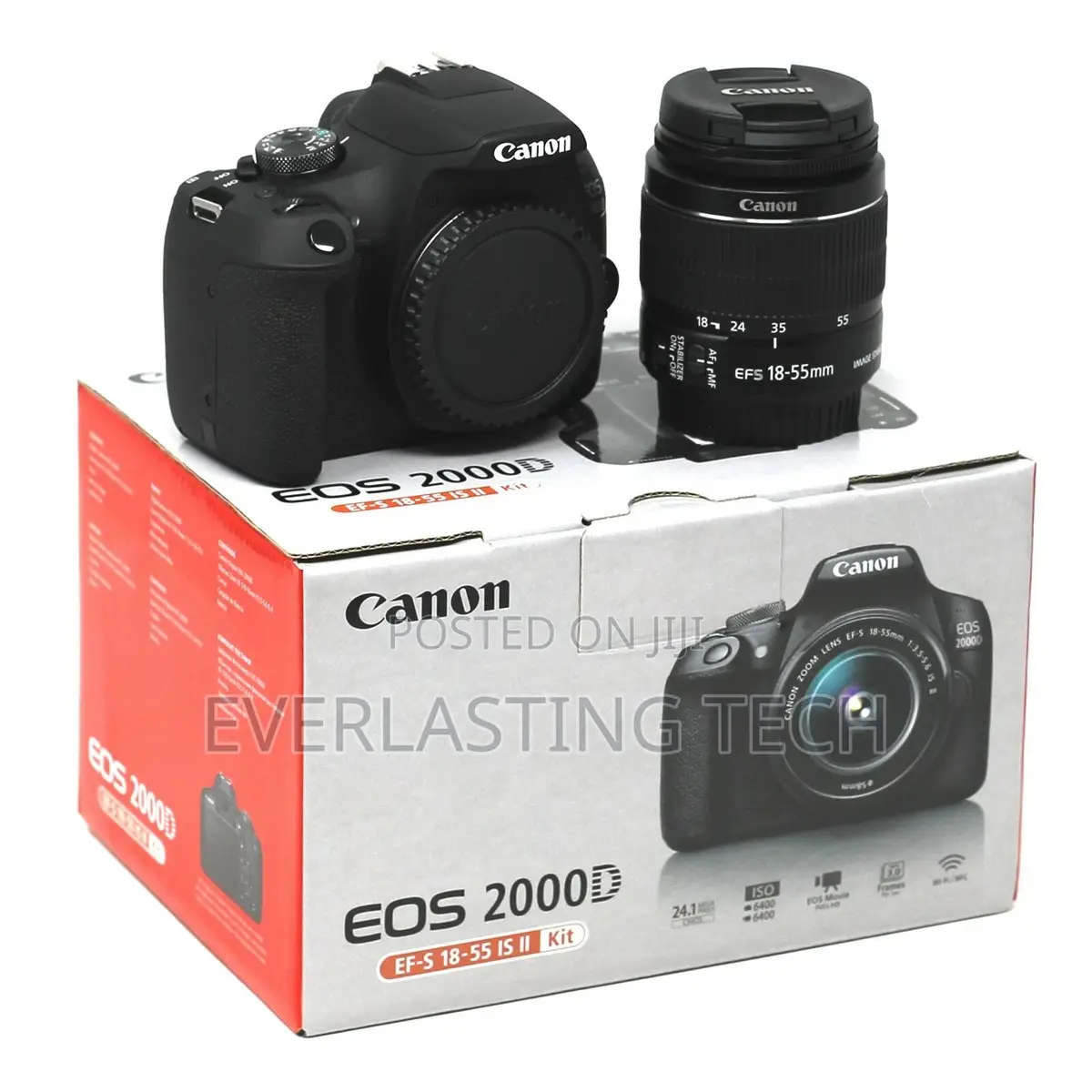 Canon Eos 2000d DSLR Camera With Ef-S 18-55mm F/3.5-5.6 Is Ii Lens