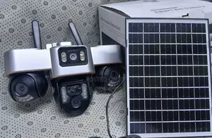Camera V380pro 3 Lens With 3 Screens Solar 4g Rotatable Camera