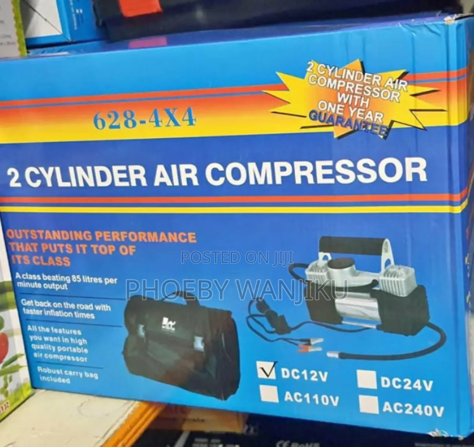 Ideal Portable Air Double Cylinder Compressor -Heavy Duty