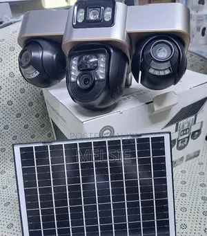 Tripple Lens Solar Street Light PTZ Flood Light 4g Camera Tripple Lens