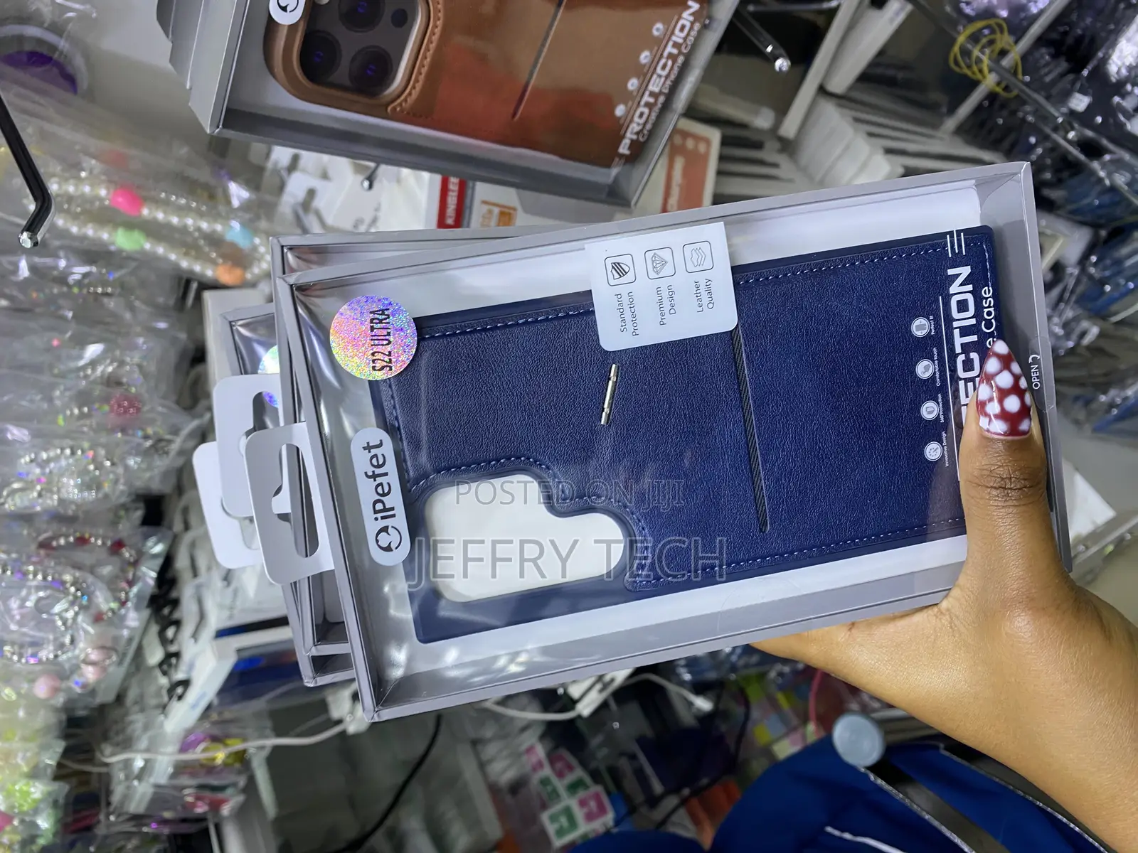 Kunha Samsung Galaxy S22 Ultra Magsafe Leather Case With Card Holder