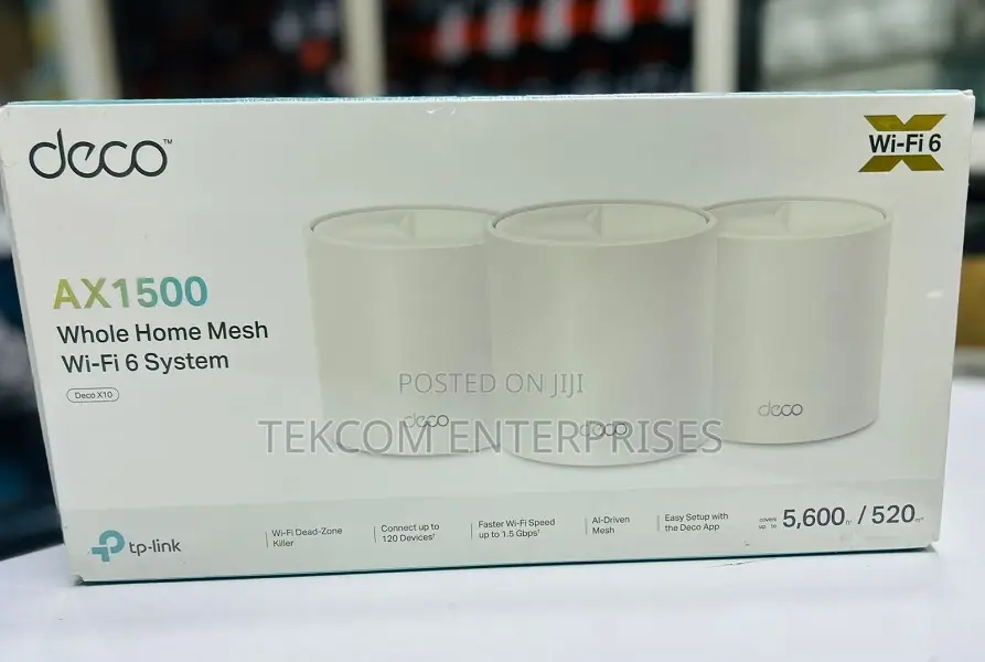 Tp-Link Deco X10 3-Pack Ax1500 Whole Home Mesh Wi-Fi 6 System