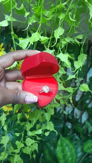 Silver Ring in Red Jewellery Box