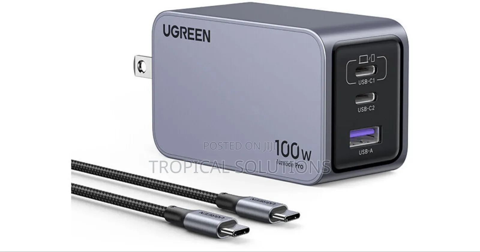Ugreen Nexode Pro 100w 3-Port Gan Fast Charger+ 1.5m 100w Cable X757