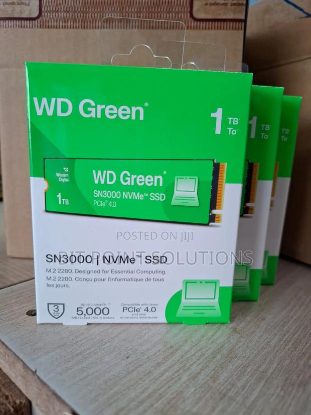 Wd 1tb Nvme M.2 2280 SSD Pcie 4.0 Gen 4 (Wd Green Sn3000