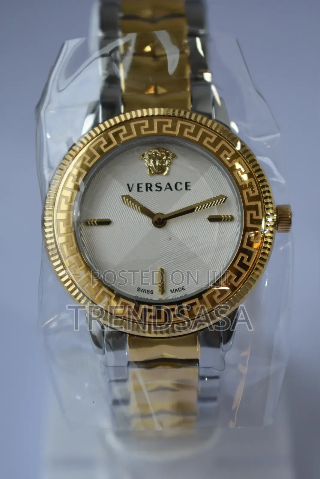 Versace Two Tone Ladies Watch White Dial