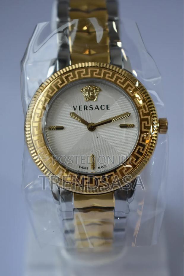 Versace Two Tone Ladies Watch White Dial
