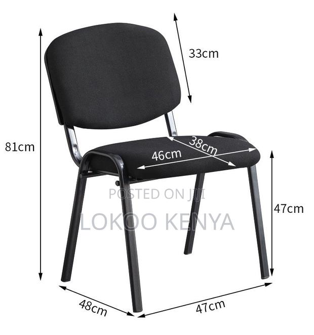 Office Chair; Stackable Armless Catalina Guest Waiting Office Chair - thumbnail 3
