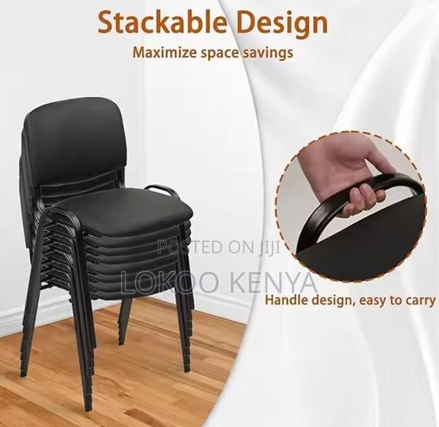 Office Chair; Stackable Armless Catalina Guest Waiting Office Chair - thumbnail 5