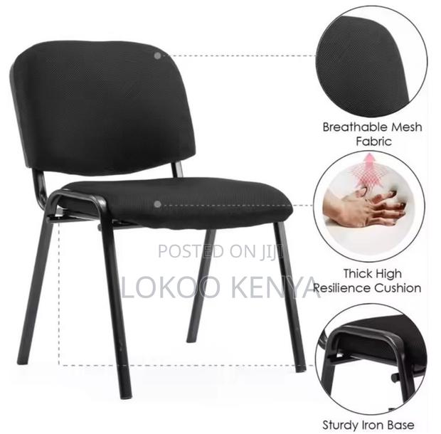 Office Chair; Stackable Armless Catalina Guest Waiting Office Chair - thumbnail 6