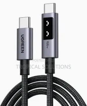 Ugreen Uno Robot 3m Usb-c To Usb-c 100w Fast Charging 5a Cable 3m