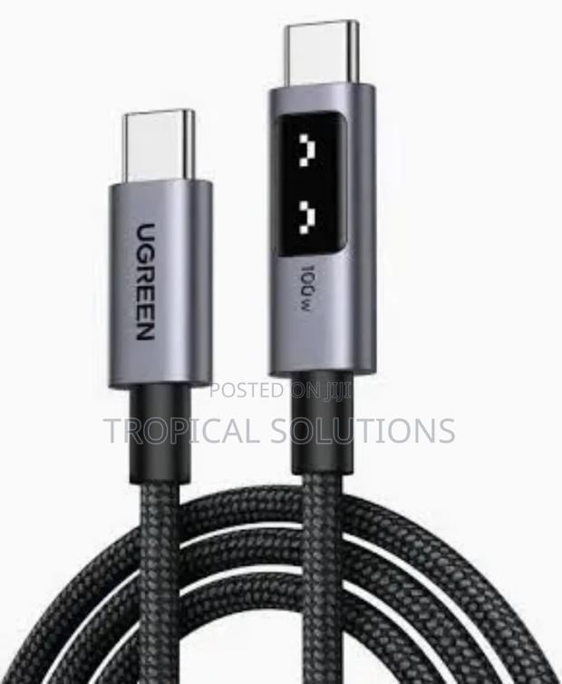 Ugreen Uno Robot 3m Usb-c To Usb-c 100w Fast Charging 5a Cable 3m