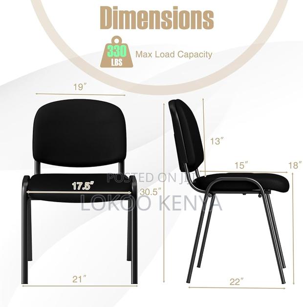 Office Chair; Stackable Armless Catalina Guest Waiting Office Chair - thumbnail 8