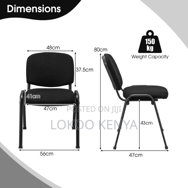 Office Chair; Stackable Armless Catalina Guest Waiting Office Chair - thumbnail 9