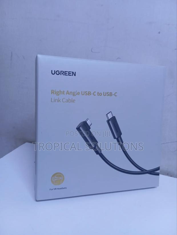Ugreen Usb -C to Usb -C Right Angle Link Cable Available 5m Black - main view
