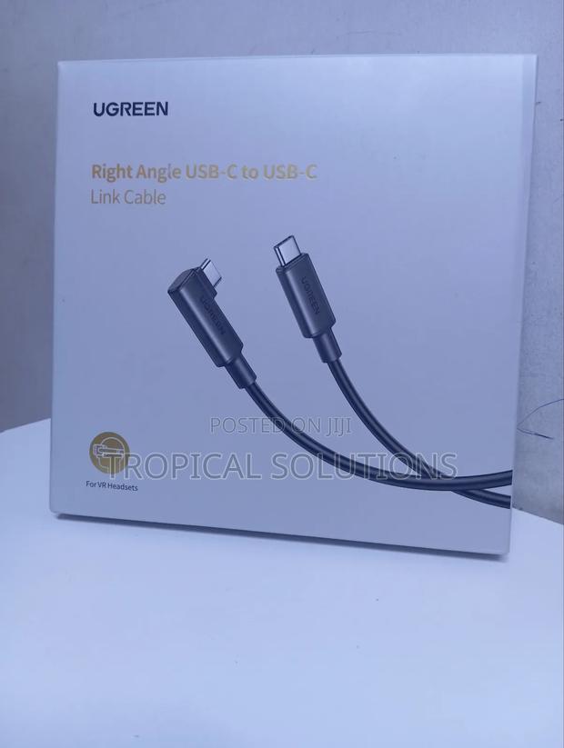 Ugreen Usb -C to Usb -C Right Angle Link Cable Available 5m Black - thumbnail 2