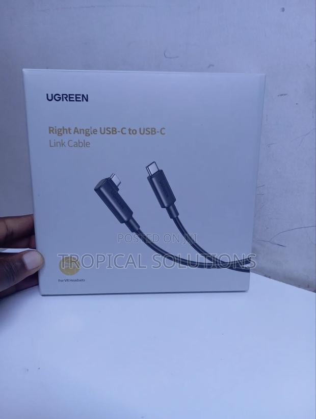 Ugreen Usb -C to Usb -C Right Angle Link Cable Available 5m Black - thumbnail 4