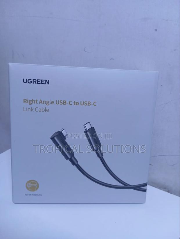 Ugreen Usb -C to Usb -C Right Angle Link Cable Available 5m Black - thumbnail 5