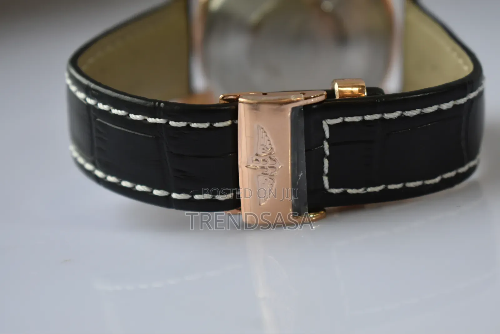 Breitling Navitimer Green Dial Rose Gold Black Leather