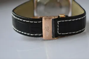 Breitling Navitimer Green Dial Rose Gold Black Leather