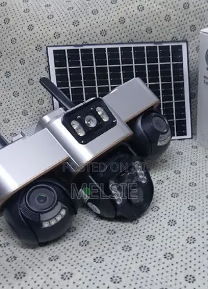 Tilt Rotating 4g Solar Powered Security Camera 4g Tripple Lens