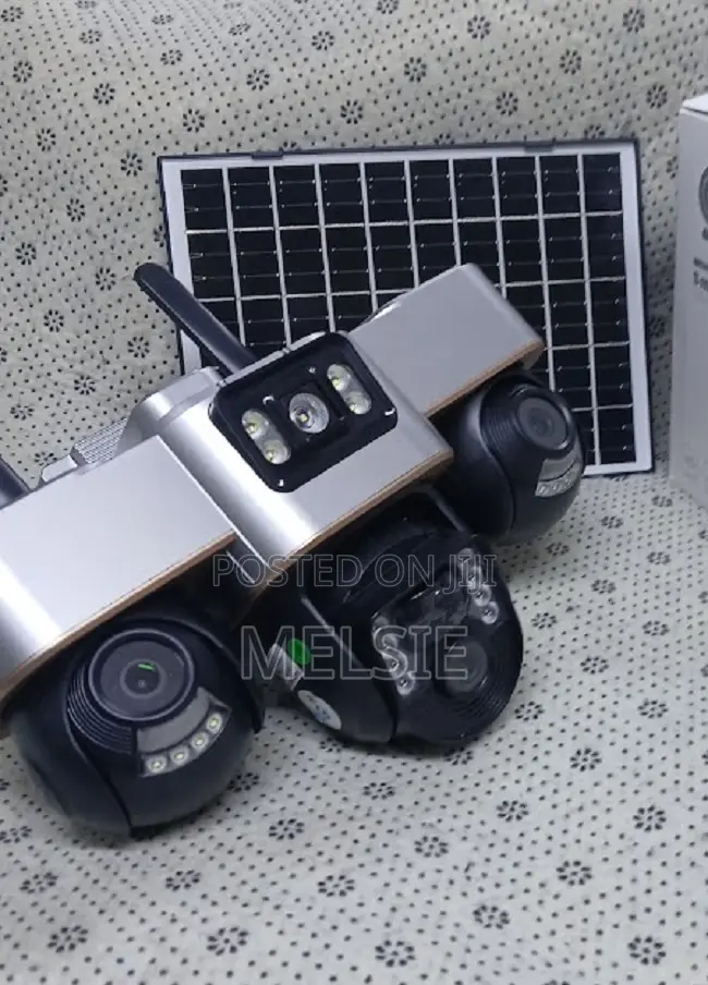 Tilt Rotating 4g Solar Powered Security Camera 4g Tripple Lens