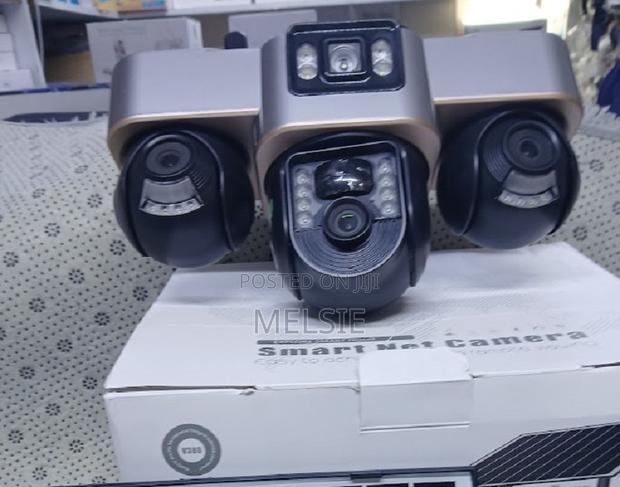 New 4g Solar Powered Security Camera Tripple Lens Solar PTZ Camera - main view