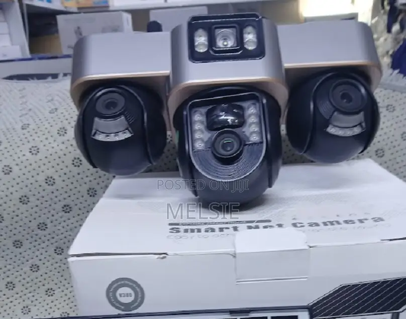 New 4g Solar Powered Security Camera Tripple Lens Solar PTZ Camera