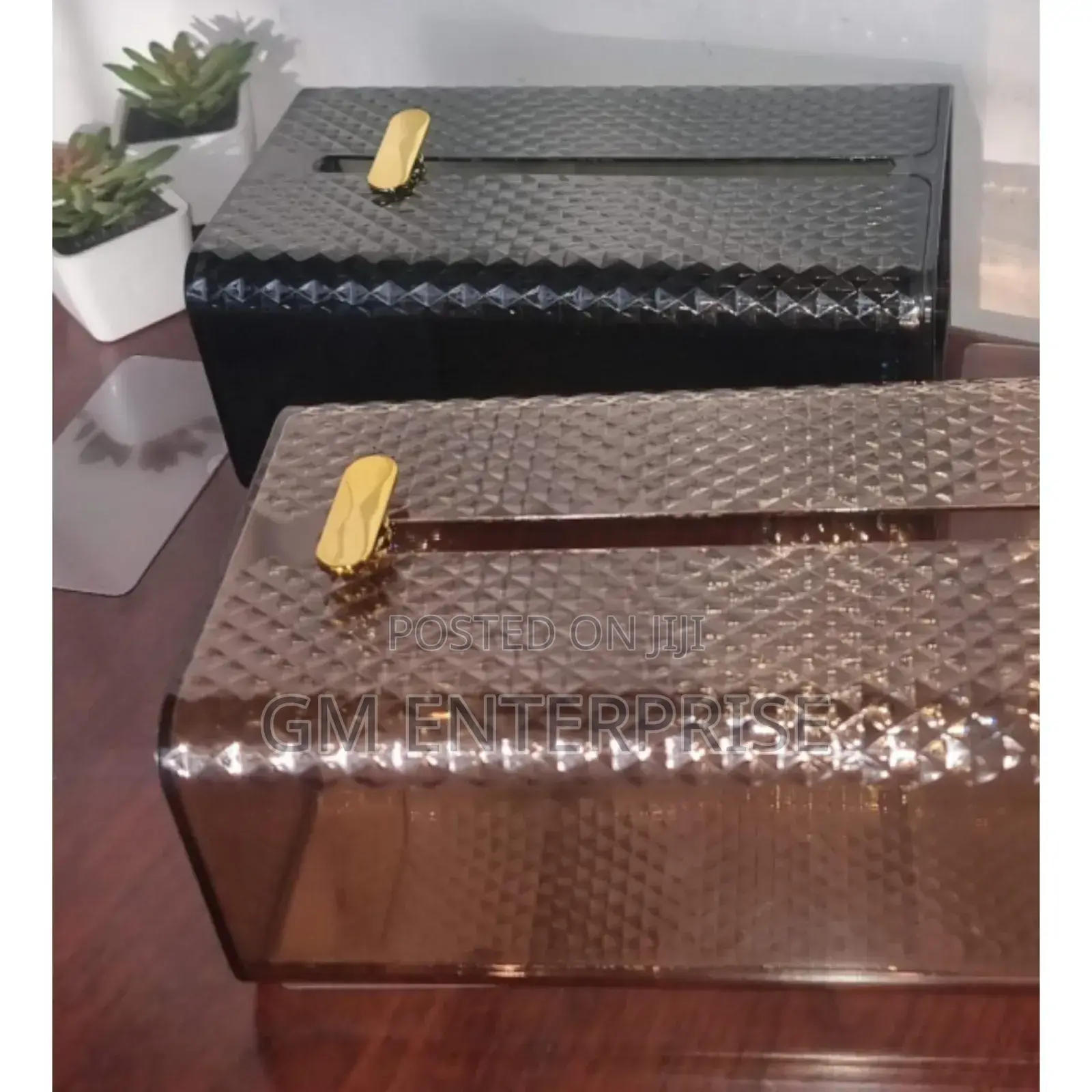 *Adhesive Sticker Diamond Tissue Box