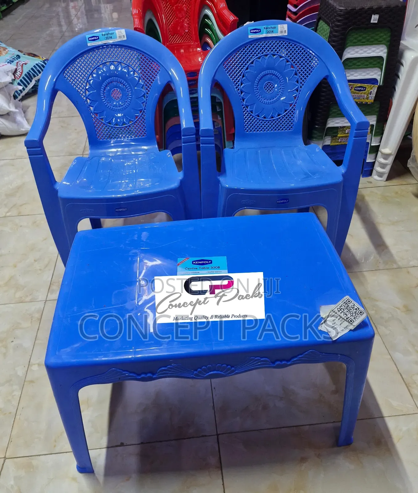 Kenpoly 2 Arm Chairs and Table Set