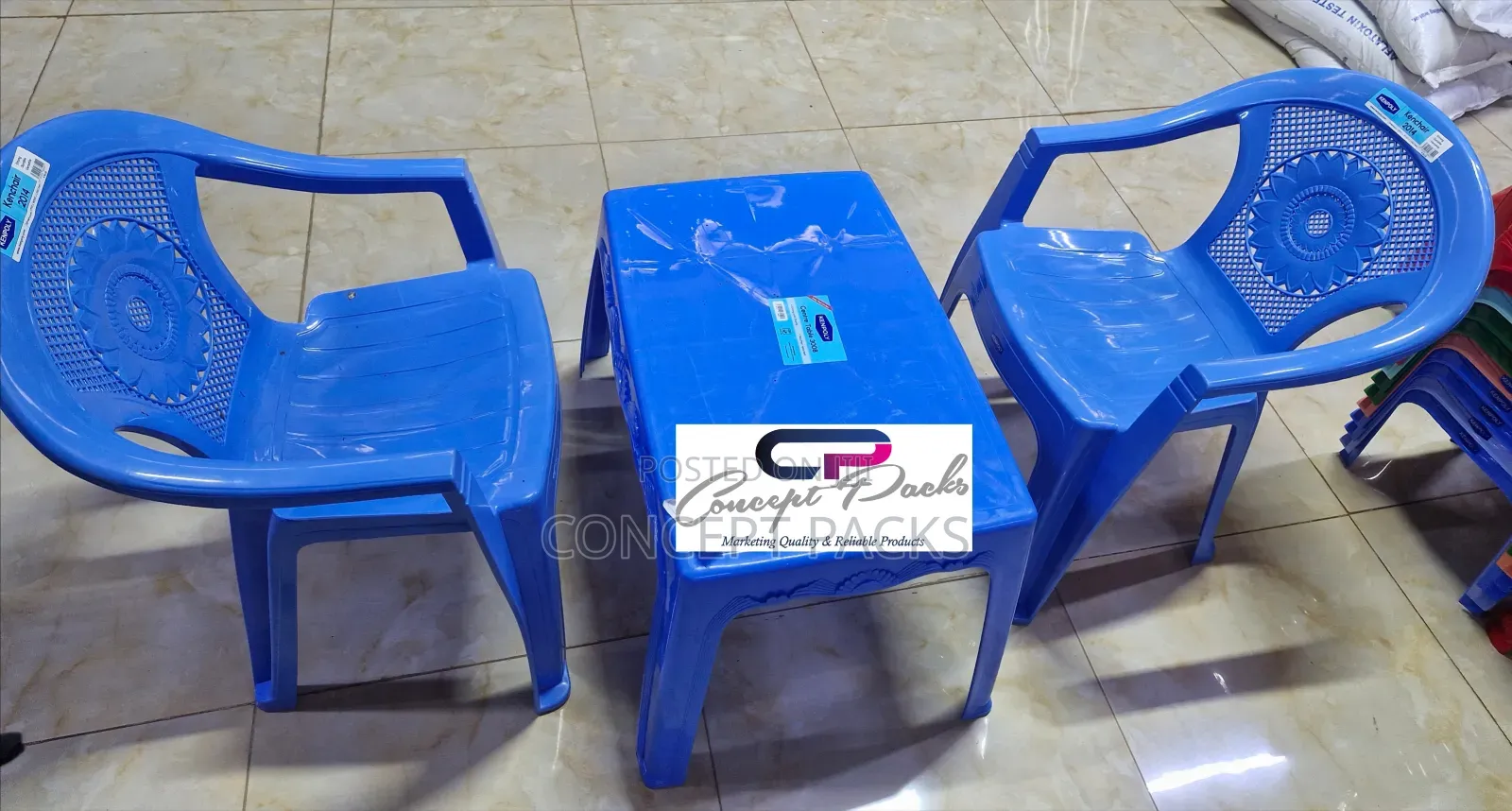 Kenpoly 2 Arm Chairs and Table Set