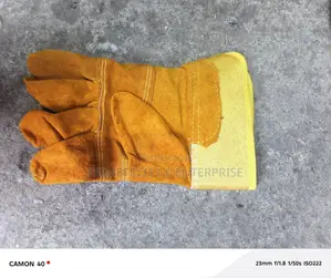Industrial Leather Yellow Gloves