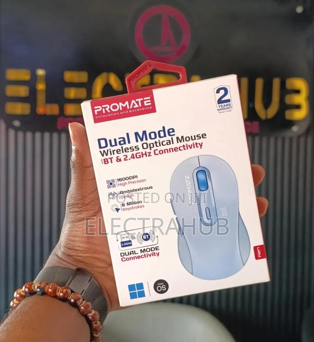 Promate Dual Mode Wireless Optical Mouse Ken