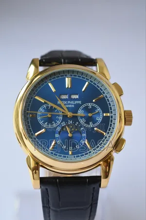 Patek Philippe Master Complications Blue Dial Yellow Gold Black Straps