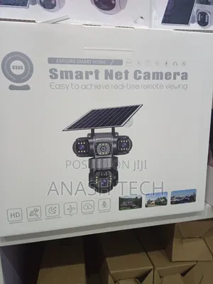 PTZ V380 Triple Lens CCTV Smart Solar Camera With 4g Sim Card
