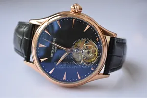 Patek Phiippe Black Rose Gold and Silver Tourbillon Watch