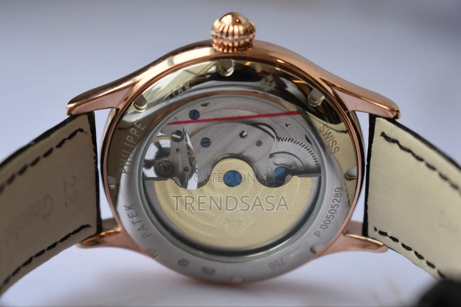 Patek Phiippe Black Rose Gold and Silver Tourbillon Watch
