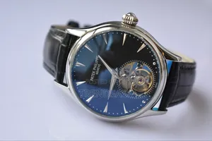 Patek Phiippe Black Rose Gold and Silver Tourbillon Watch