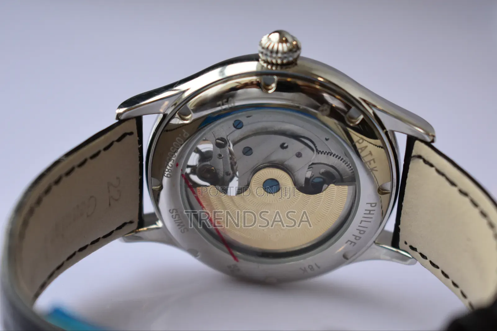 Patek Phiippe Black Rose Gold and Silver Tourbillon Watch